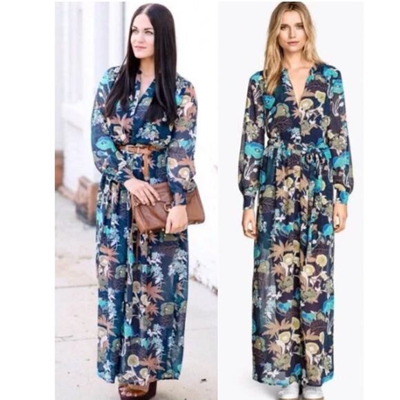 H&M CONSCIOUS Floral Maxi Dress - Picture 1 of 4